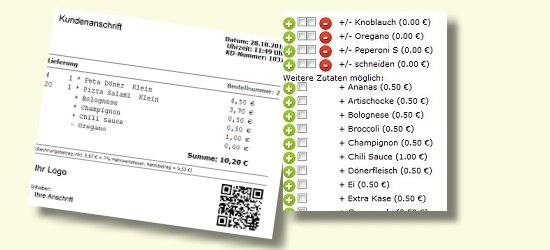 Der Kunde hat jetzt auch die M¨glichkeit bei der Bestellung die Zutaten zu ändern Änderung der Zutaten während der Bestellung